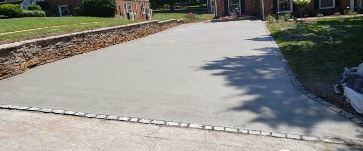 finish concrete driveway