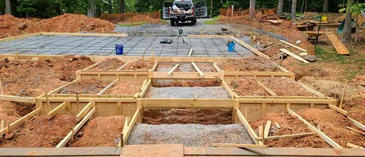 concrete foundation frame