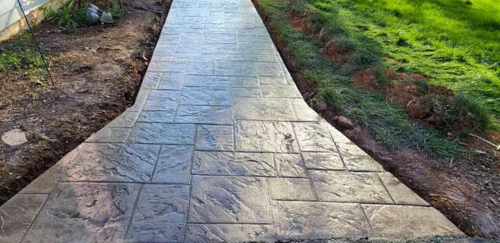 concrete stamped walkway